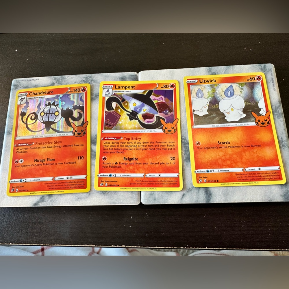 *SHINY* Litwick Evolution Pokémon Cards